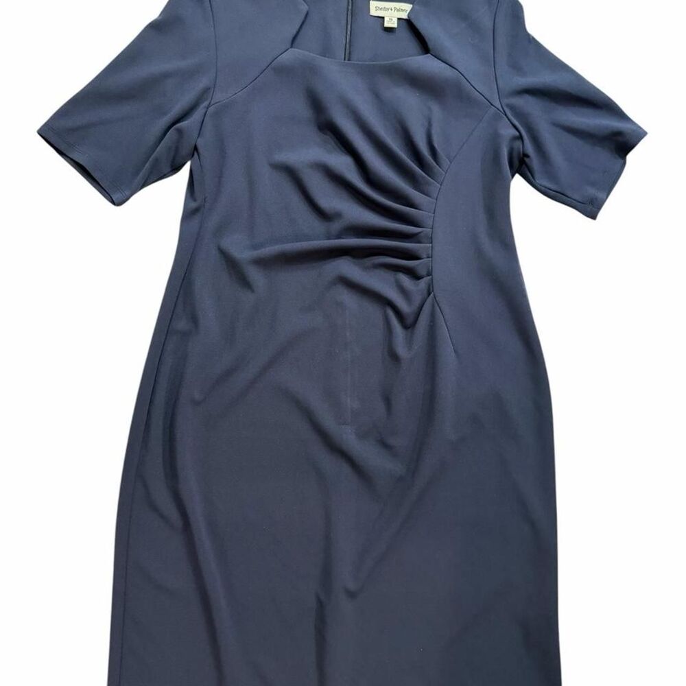Shelby & Palmer Navy blue dress with ruching detail